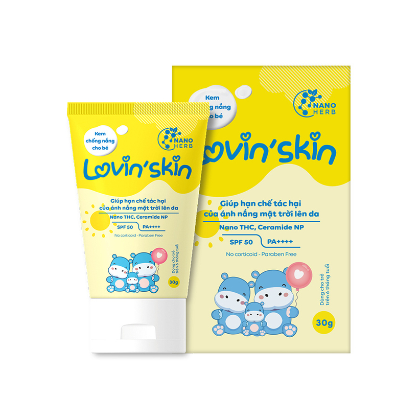 Kem chống nắng Lovin'skin SPF50 PA++++ dịu nhẹ cho trẻ em