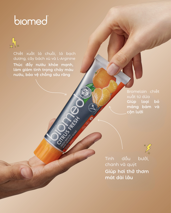 Kem đánh răng chăm sóc Biomed citrus fresh