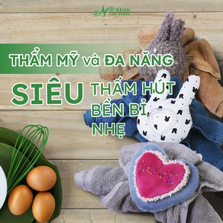 Combo 3 khăn lau tay/lau bếp Nam Phong – 100% Cotton (28x50cm)