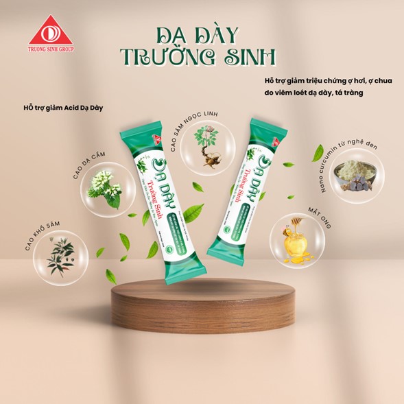 Dạ Dày Trường Sinh hỗ trợ giảm acid dạ dày, triệu chứng ợ hơi, ợ chua (10 gói/ hộp)                             